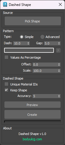 Dashed Shape User Interface