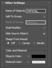 FoldMeshFX Other Settings Rollout