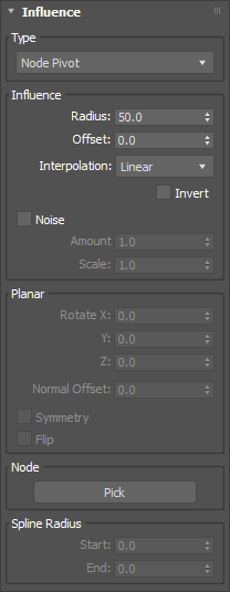 PolyFX Modifier Influence Rollout